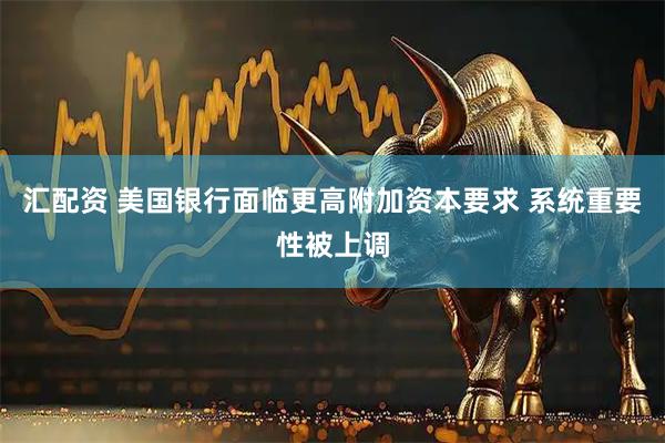 汇配资 美国银行面临更高附加资本要求 系统重要性被上调